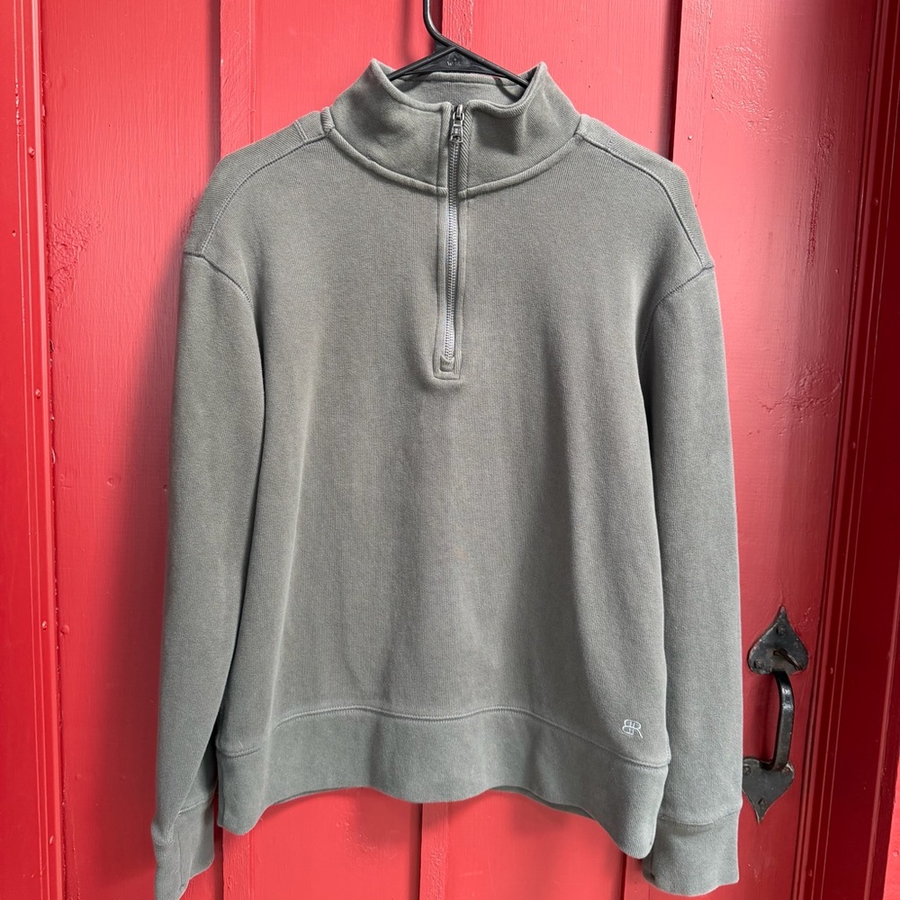 Banana Republic Olive Green Half-Zip Sweater